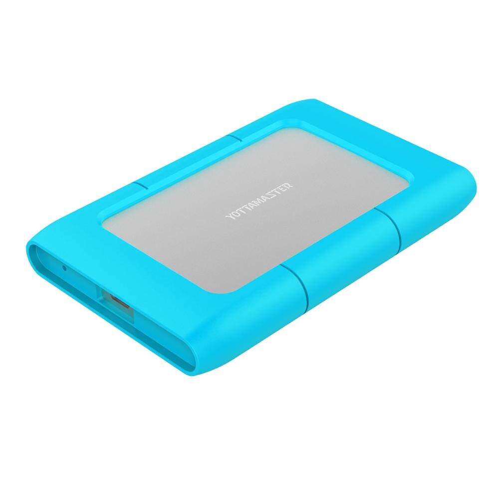 Yottamaster boîtier HDD 2.5 pouces SATA vers USB 3.1 Type C adaptateur pour Samsung Seagate SSD boîtier de disque dur boîtier de disque dur externe: Blue