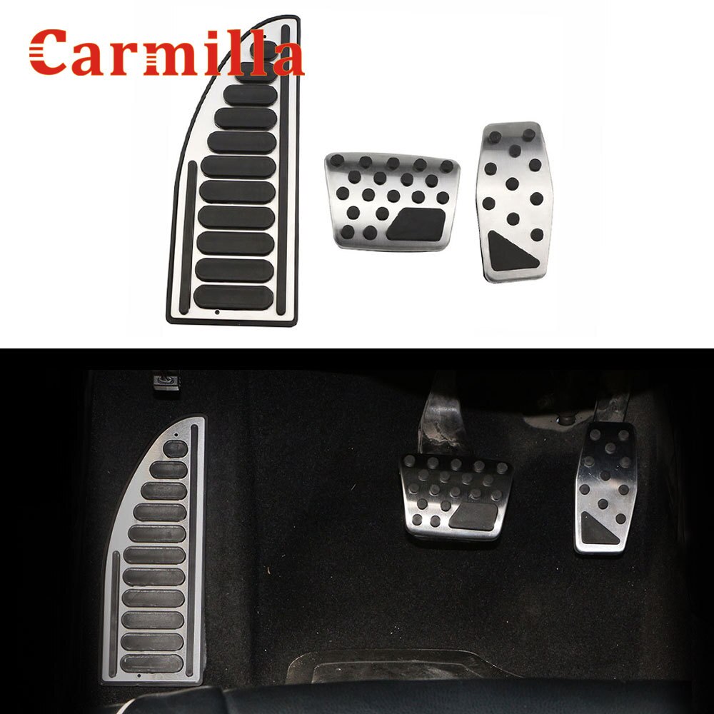 Carmilla Rvs Auto Pedalen Voor Fiat 500X Rempedaal Cover Rest Pedalen Accessoires