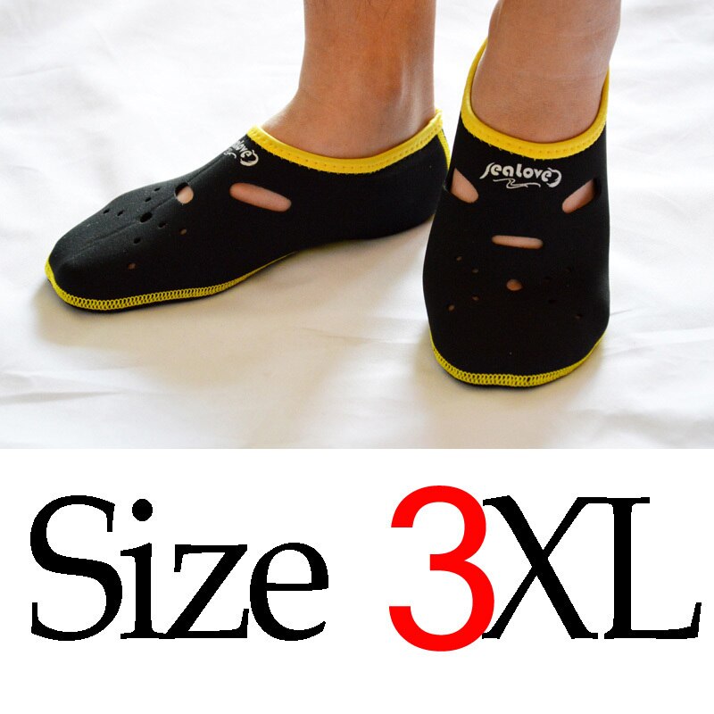 Calcetines de buceo de neopreno antideslizantes calcetín de playa natación surf neopreno para adultos: Black XXXL