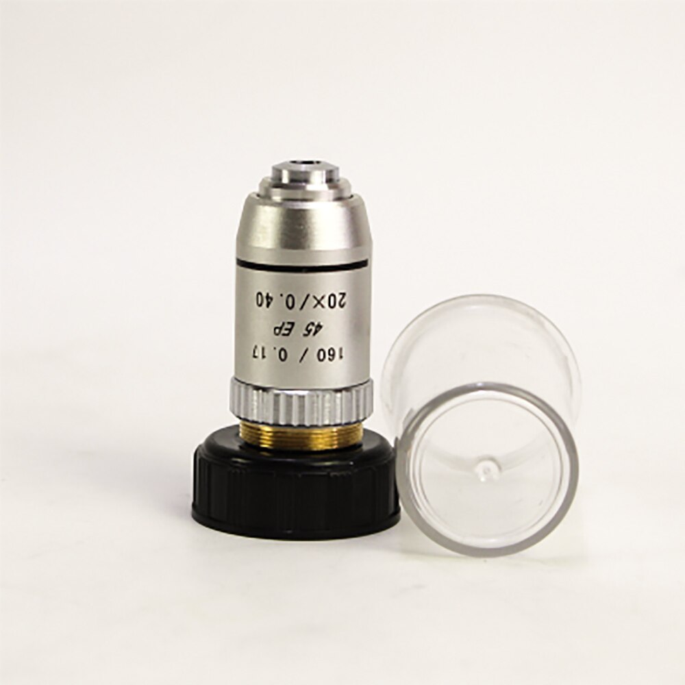 4X/10X/20X/40X/100X Semi-plan Achromatic Objective Lens 195 mm Conjugate Distance for Biological Microscope 160/0.17 45EP: 20X