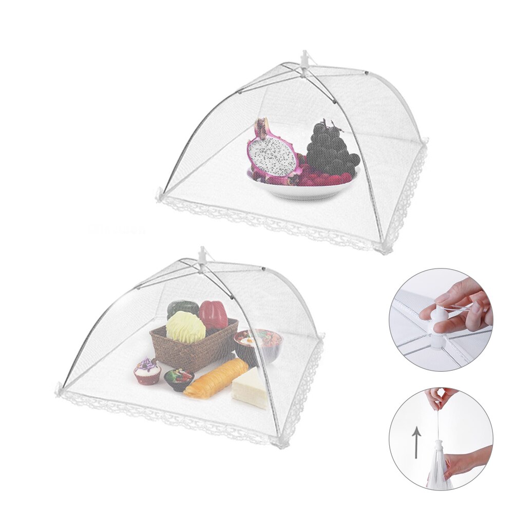 1PC Food Cover Meal Lace Table Kitchen Gadgets Newest Anti Fly Mosquito Mesh Reusable BBQ Style Cooking Tools Umbrella Picnic