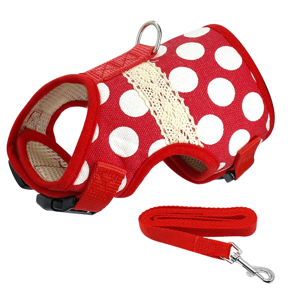 Adjustbale Harnas Hond Jassen Kleding Gewatteerde Vest Kat Kitten Harness en Leash voor Walking Escape Proof Voor Kleine Honden