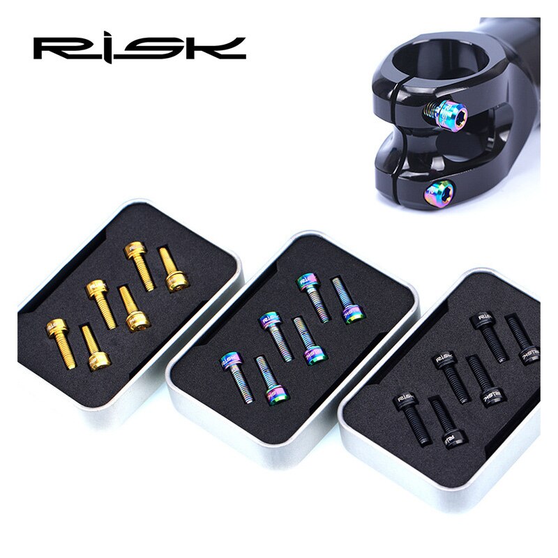 6 sztuk ryzyko M5x18/20 górska droga mostek kierownicy roweru śrubin mocujące podkładki rowerowe zatrzymać tytanu przedni widelec stałe śrubin