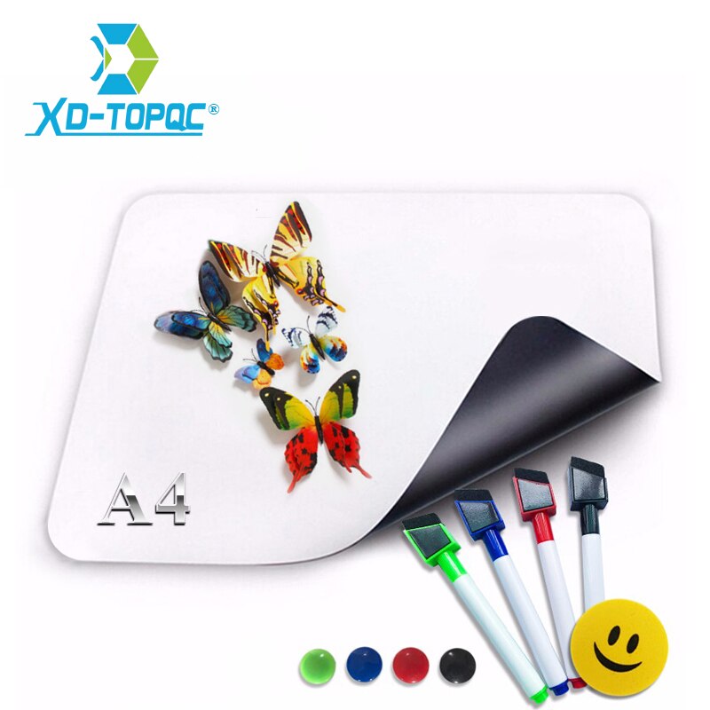 A4 mini tablica 8 "x 12" miękka lodówka magnes dziecko elastyczna biała tablica folia zwierzę domowe tablice informacyjne magnes na lodówkę notatki FM04: Default Title