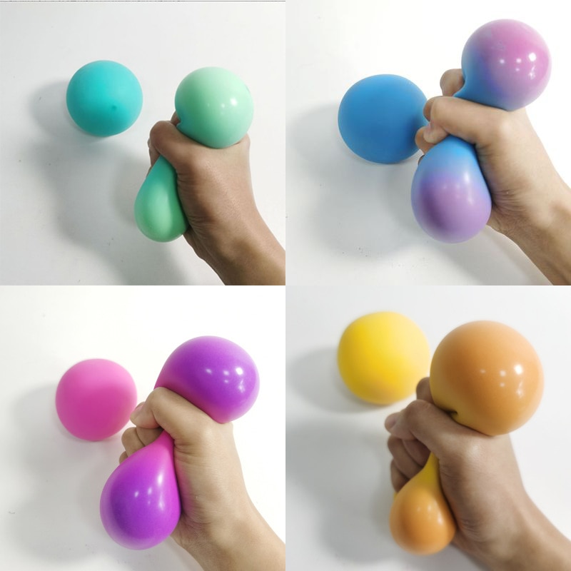 Fidget Speelgoed 6/6.5Cm Stress Ballen Voor Kinderen Volwassenen Creatieve 4.5/6Cm Regenboog Antistress Bal Kleur Veranderende Knijpen Toy
