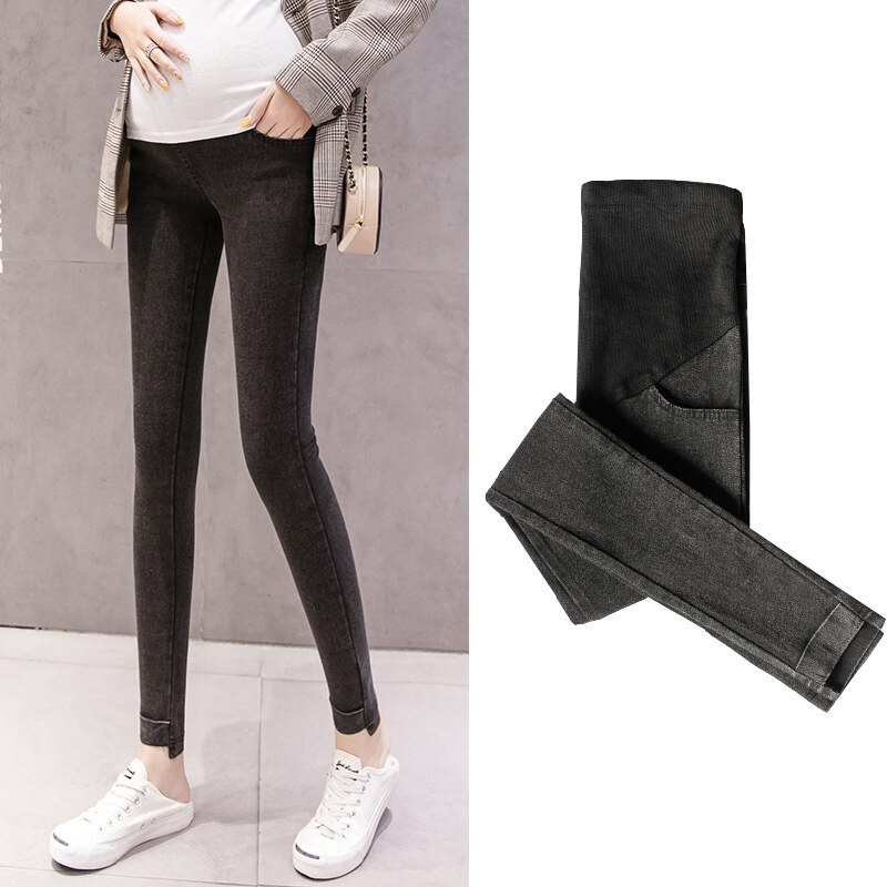 Calça jeans para grávidas, roupa jeans para maternidade para mulheres grávidas, cintura alta, para gravidez, primavera