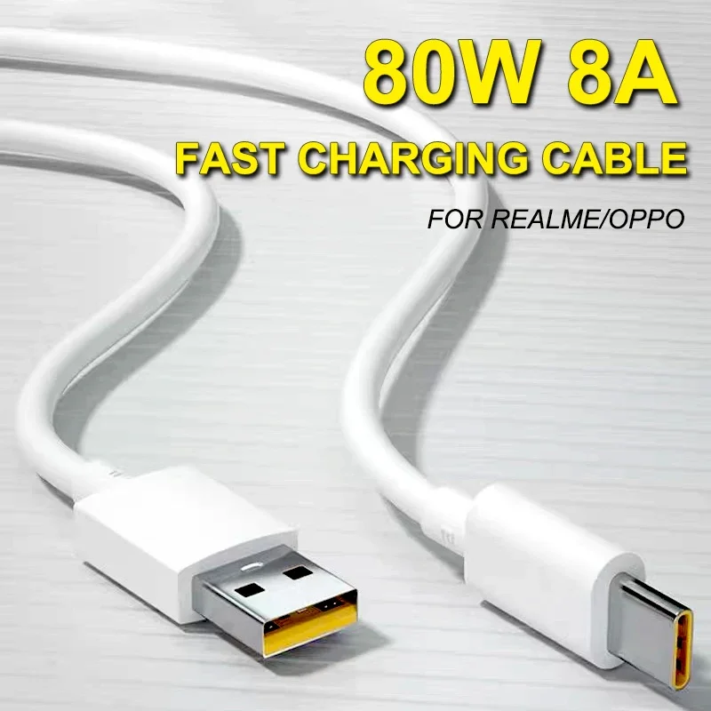 Realme câble d'origine 80W 65W 33W USB Type C Super Dart Vooc chargeur fil Compatible avec Realme GT NEO 3T 2 pro C55 C53 C51 8 1