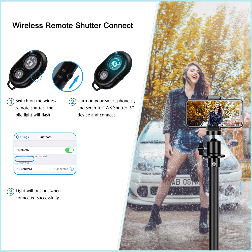 Tripod For Phone Tripod Stand Ring Light 1/4 Screw Head Flexible Selfie With Bluetooth Remote Control Holder For Phone