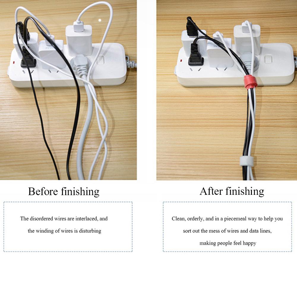 50 Stuks Kabel Draad Bandjes Nylon Klittenband Riem Kabelbinders Herbruikbare Bevestiging Draad Organisator Zip Ties Nylon Koord