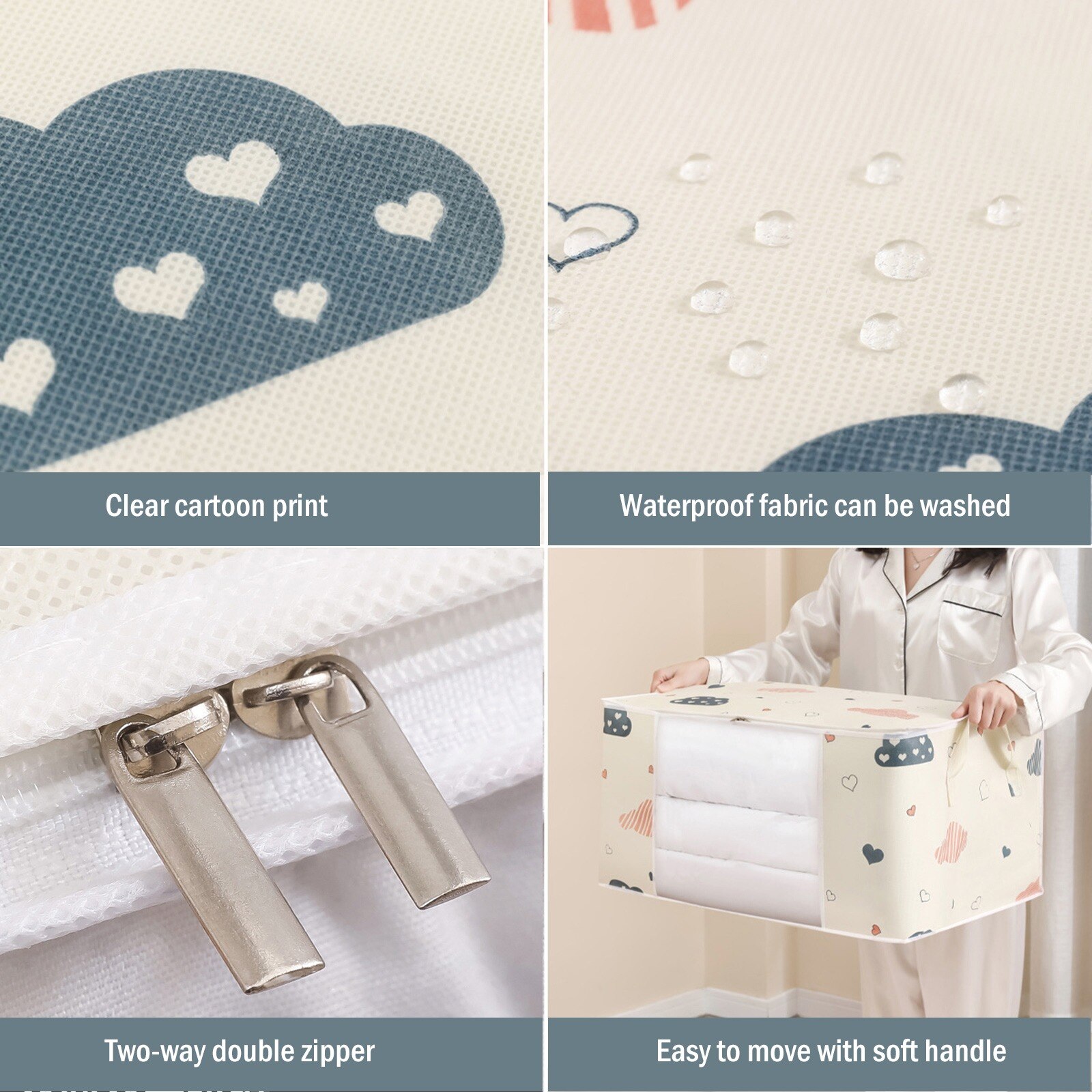 Quilt Luggage Organizer Wardrobe Organizer Waterproof Clothes Storage Bag Closet Organizer Suitcase Organizer Home Accessories