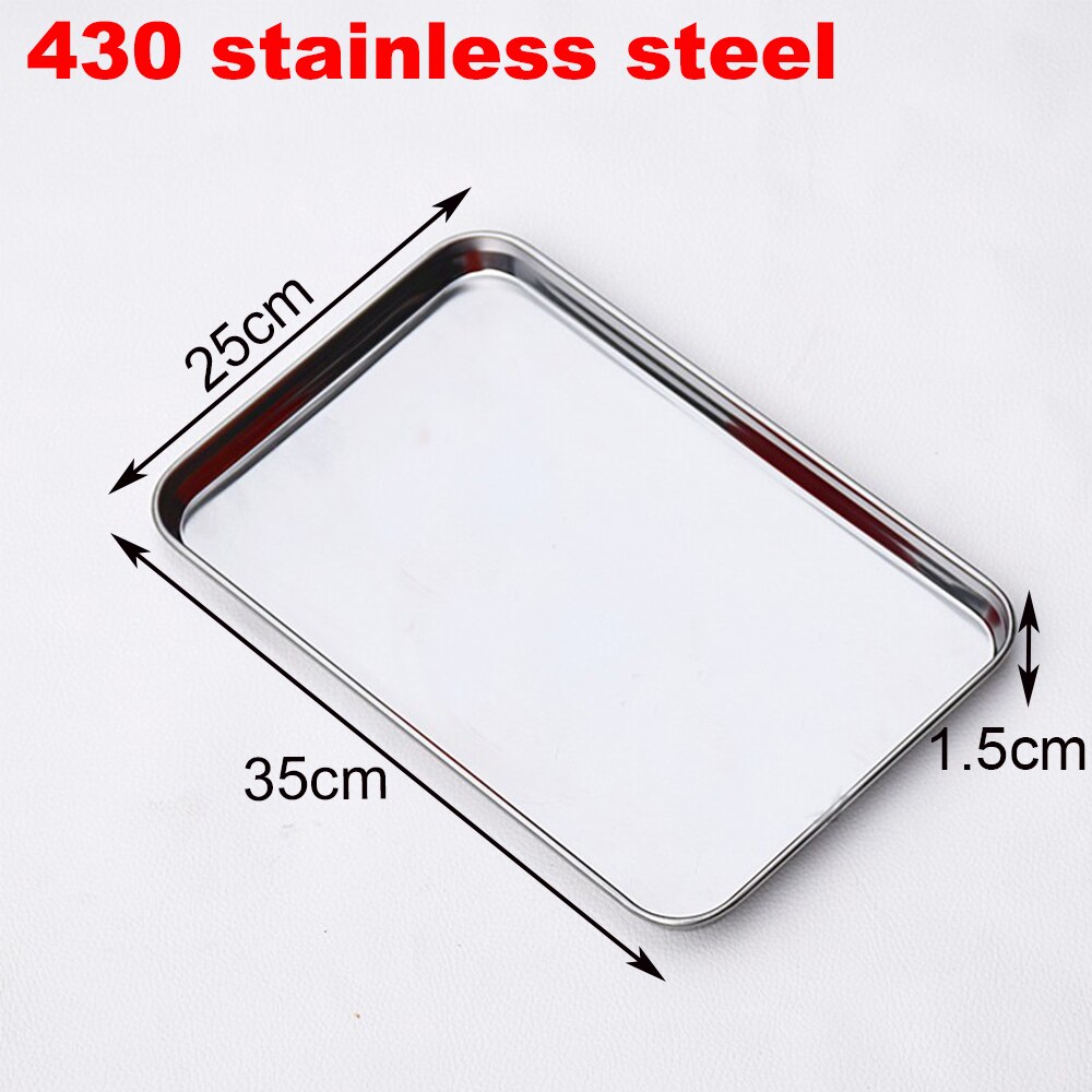 Steamed Vermicelli Roll Plate of 430 304 Stainless Steel Square Plate Water Pans Tray Steamed Flour with Flat Plate of Food Dish