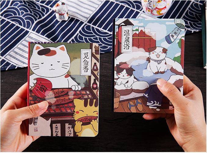 "Japanese Cat ver4" Cute Monthly Planner Study Agenda Notebook Pocket Diary Freenote Journal Stationery