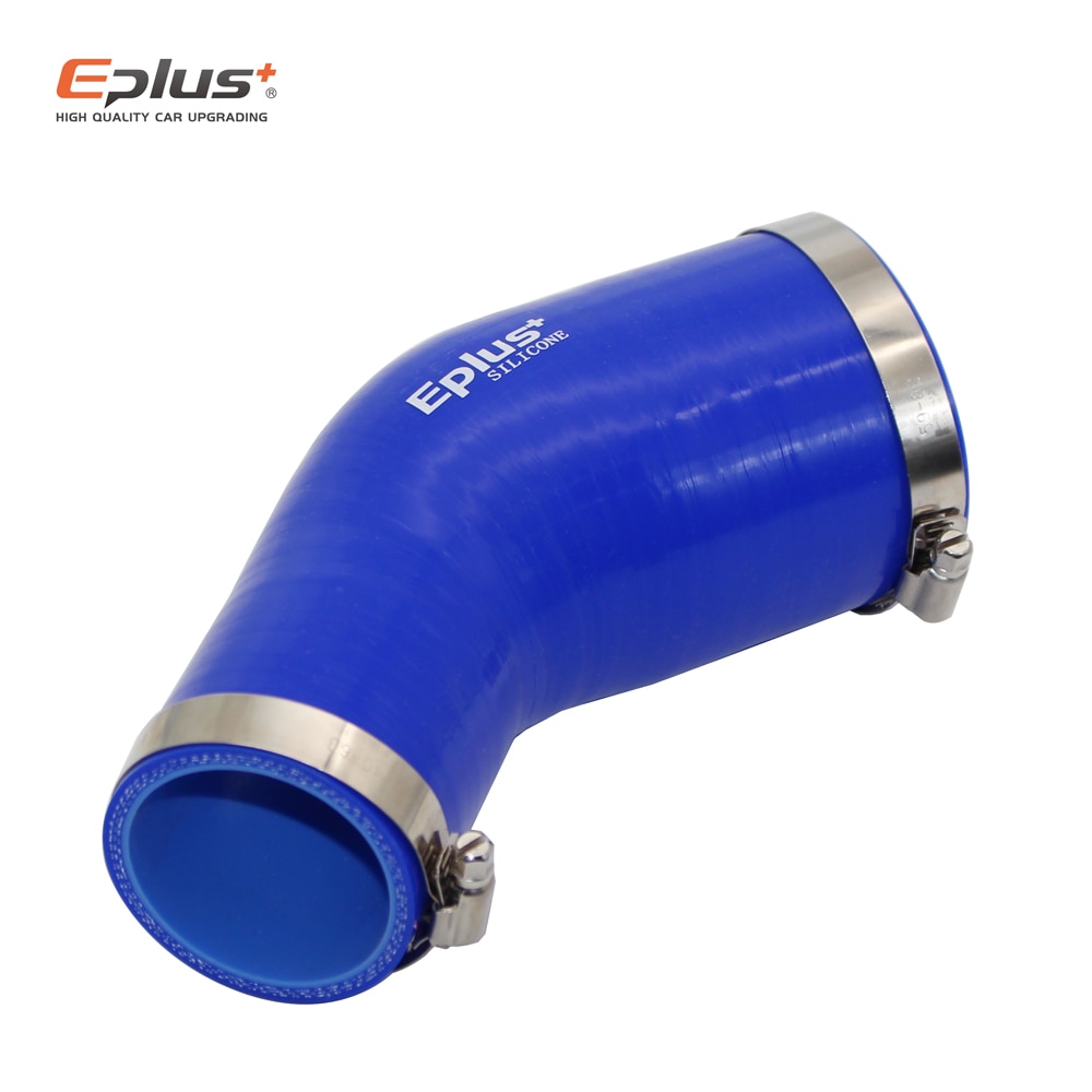 Eplus universal silikoneslange slangeforbindelse intercooler turbo indsugningsrør koblingsslange 45 grader flere størrelser blå