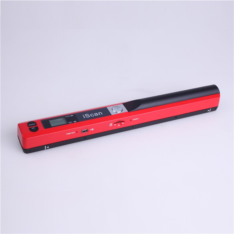 Portable Scanner HD High Speed Color A4 Document Photo Handheld Scanner Mini Pocket Color Scanner , A4 HD Scanner ISCAN 01: red