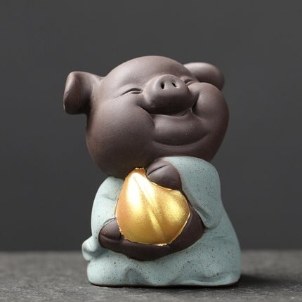 Tea pets ceramic lucky pig ornaments tea art tea play tea set accessories: E