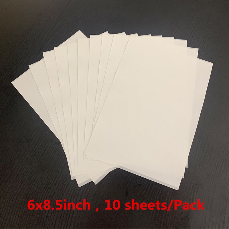 QWELL 10pcs/set Clear Double Sided Adhesive Sheets Multi-purpose DIY Scrapbooking Card Foil Stickers Making 8.5*11/6*8.5inch: 6x8.5inch