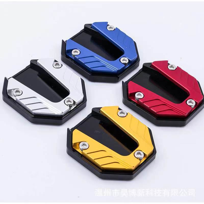 Motorstandaard Pad Antislip Vergroter Basisondersteuning Uitbreiding Vergroter Scooter Bromfiets Voetkussen CNC Aluminiumlegering
