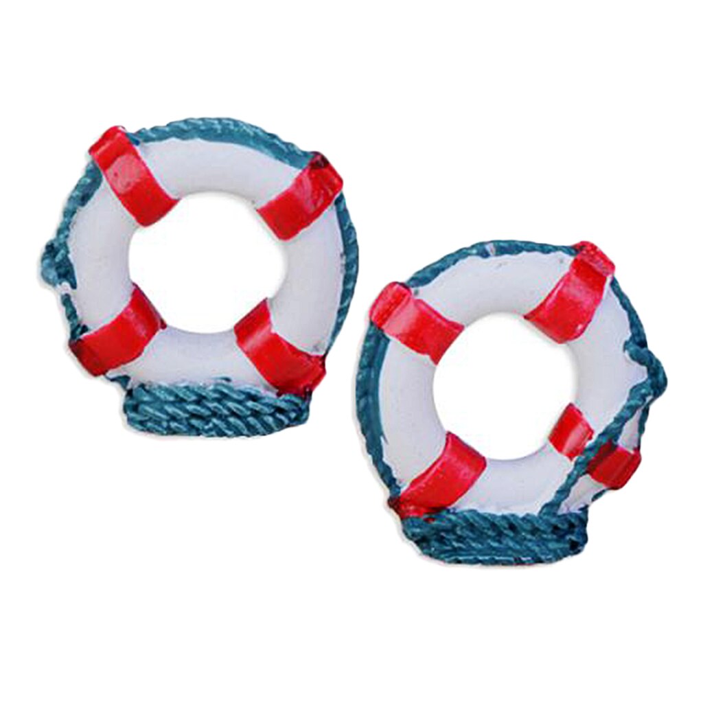 2Pcs Mediterrane Stijl Decoratieve Reddingsboei Thuis Marine Beach Decor