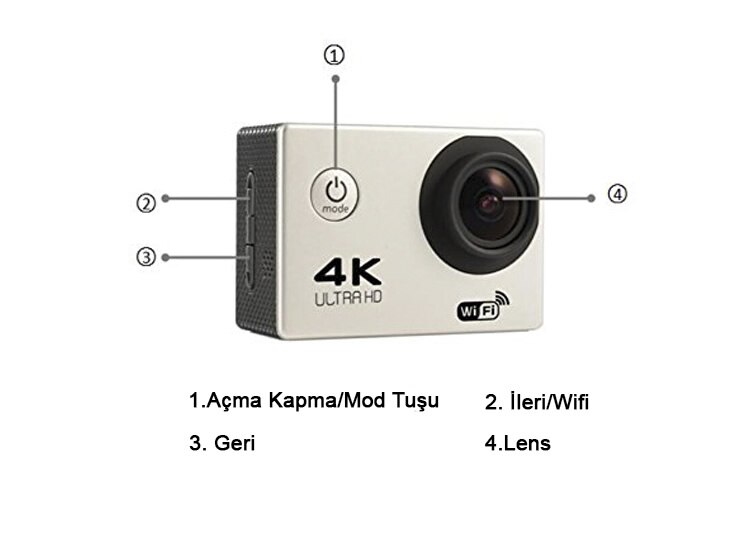 4K WIFI SPORTS ULTRA HD WATERPROOF ACTION CAMERA