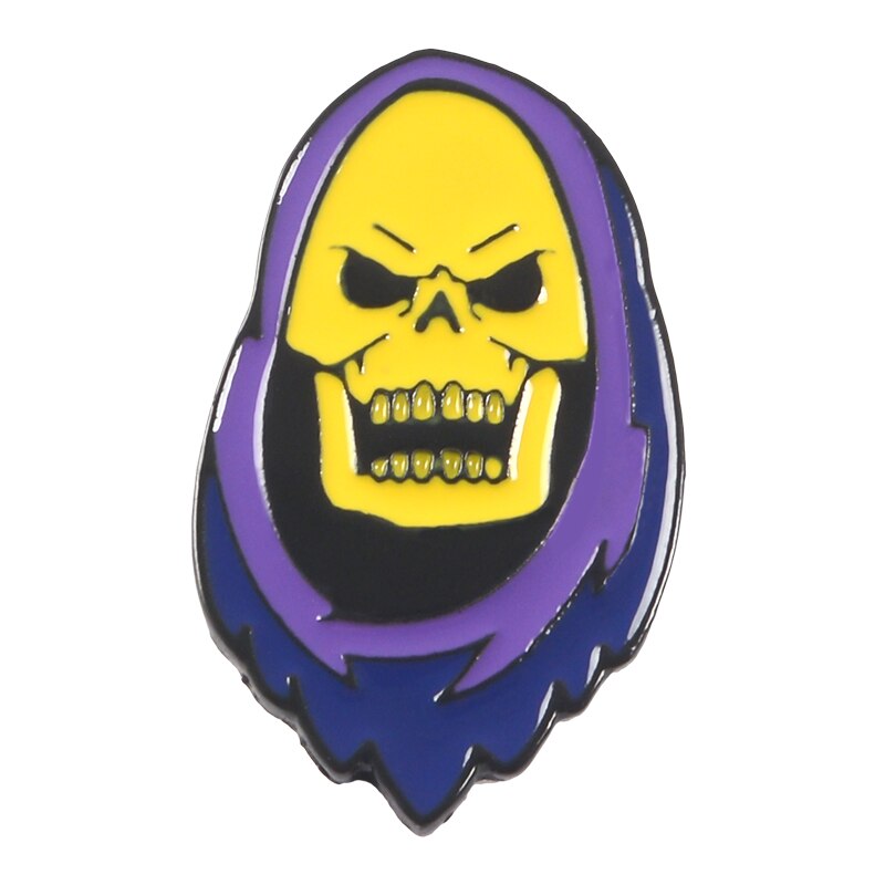 9Styles Skeletor Purple Hood Enamel Pin Masters of The Universe Badge Brooch Bag Clothes Lapel Classic Cartoon Jewelry: style9