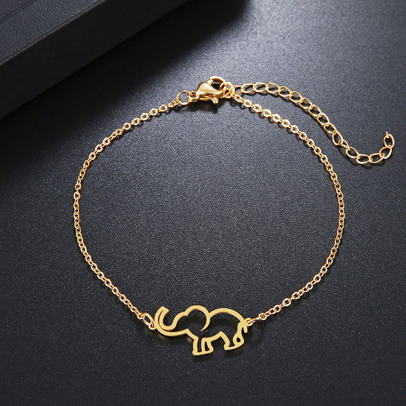 Dotifi Roestvrij Stalen Armband Voor Vrouwen Goud En Zilver Kleur Origami Olifant Pulseira Feminina Minnaar Engagement Sieraden