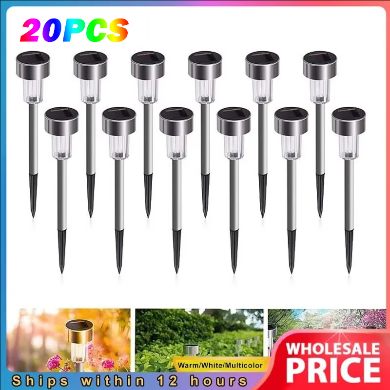 Solar Outdoor Led Lights Garden Lamp Solar Powered Waterproof Landscape Path Outdoor for Yard Backyard Lawn Patio Decorative
