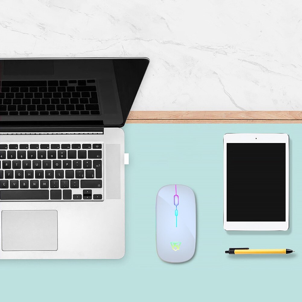 Bezprzewodowa 2.4G ergonomiczna wyciszona akumulatorowa lampa doprowadziło podświetlana myszka dla graczy na PC laptop