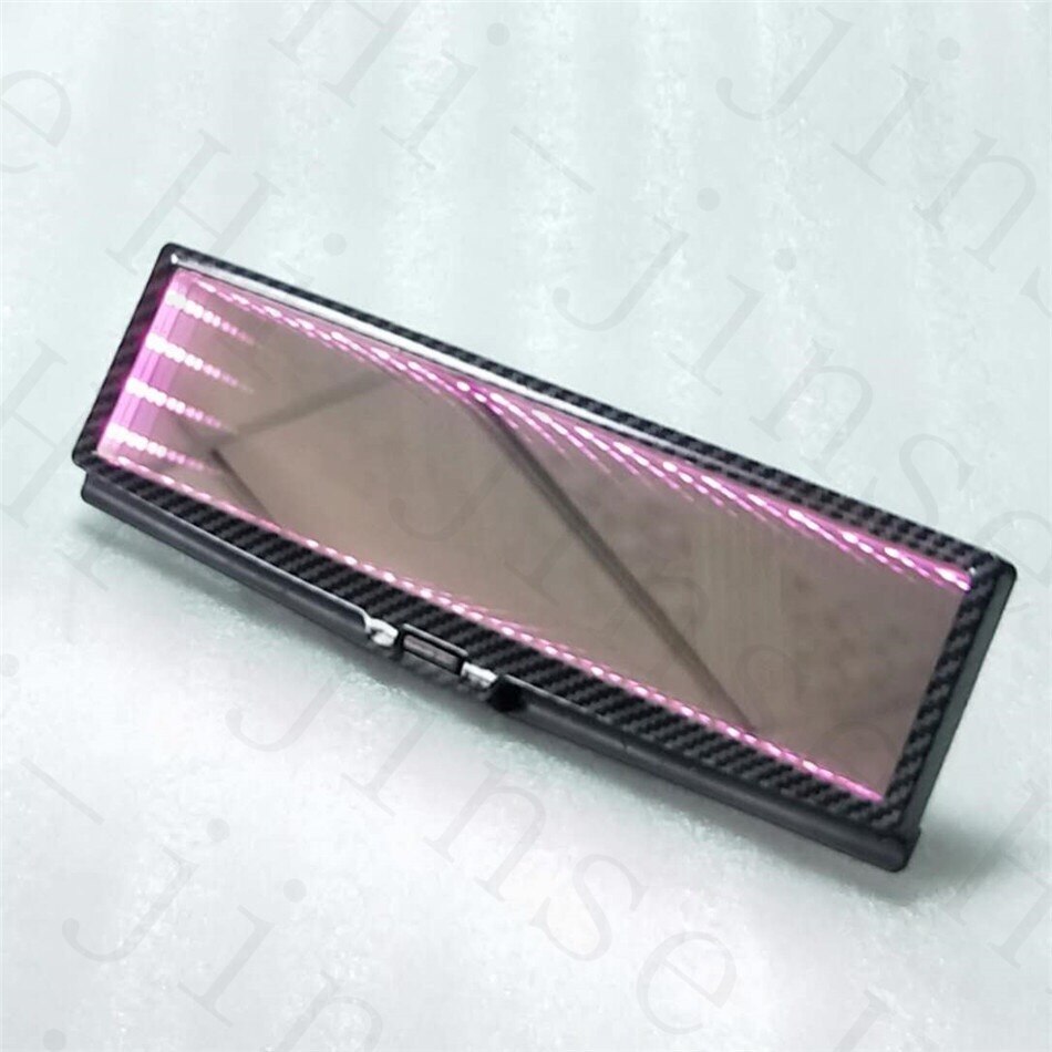 Car GALAXY REAR VIEW MIRROR LED CLIP-ON INFINITY 3D bottomless extends the abyss Rearview time tunnel Endless Infinite space
