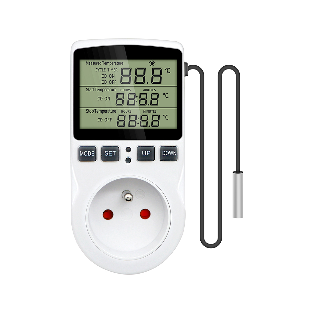 Timer met constante temperatuurregeling, stopcontact 220v, temperatuurregelaar met temperatuursonde, verwarming en koeling.: Groente