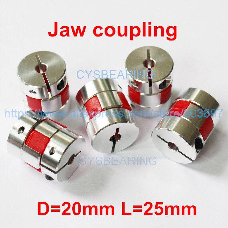 1PC 5MM to 8MM Flexible Jaw Spider Coupler Stepper Motor Shaft Coupling 5*8 MM Diameter 20MM Length 25 MM