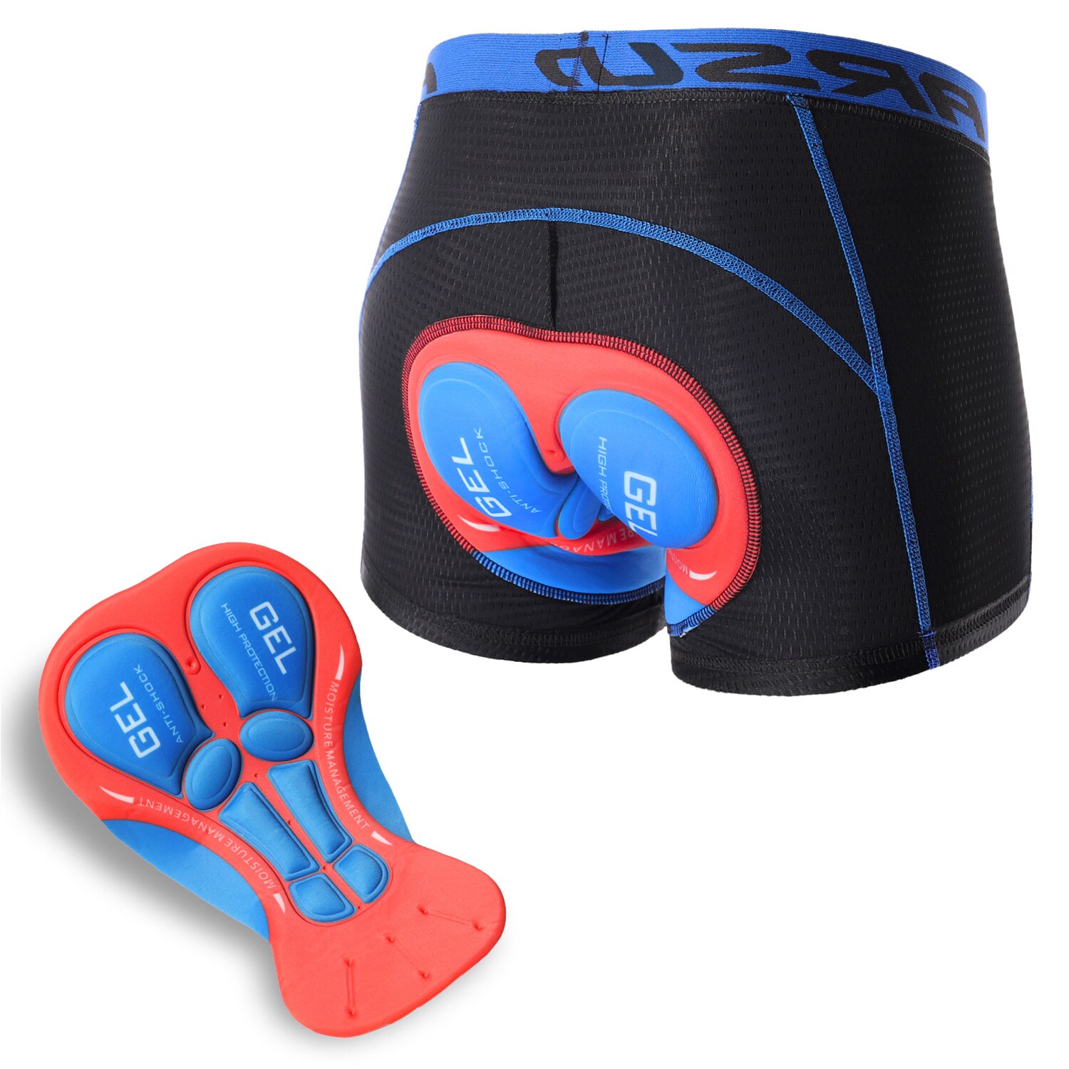 Arsuxeo Cuissard de Cyclisme Hommes Short Sous-Vêtements De Cyclisme Homme Vélo Léger Respirant 5D Rembourré VTT Vélo VÉLO Shorts Cyclisme: Cycling Shorts 1 / S