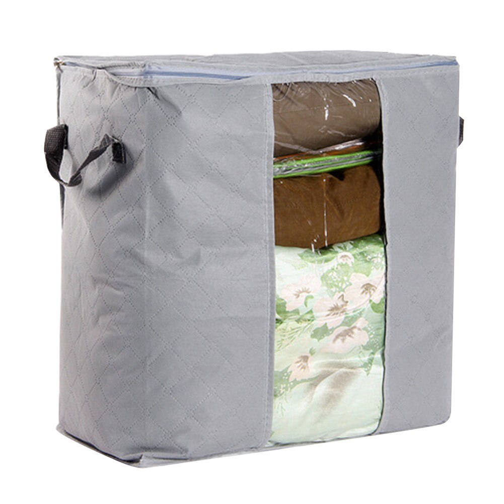 Foldable Room Bag Storage Box Holder Blanket Organizer For Clothing Quilt Shoes JHP-Best: Gray B