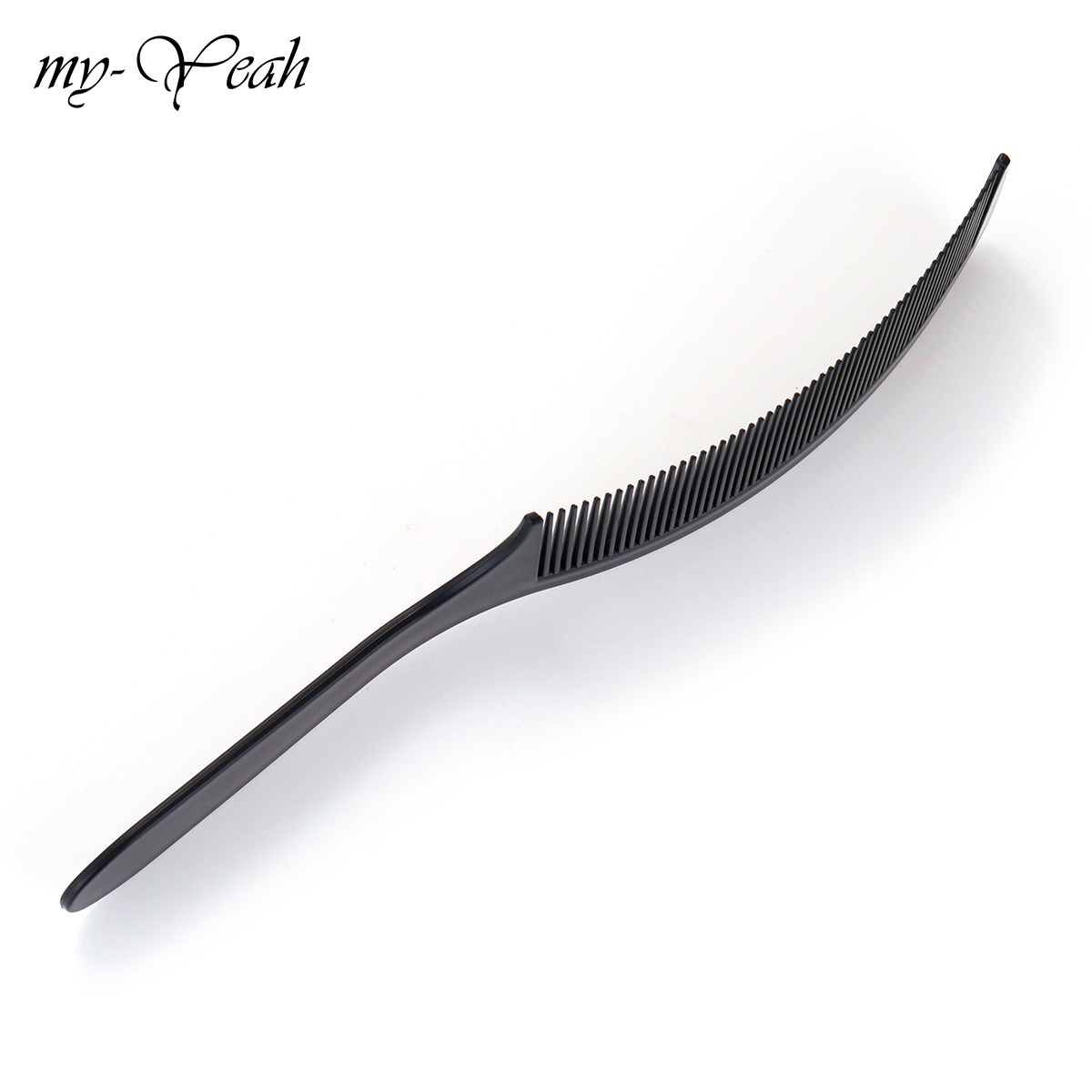 2 farger ultra tynt hår kam antistatisk anti-skli håndtak s bue hårklipp buet kam salong frisørverktøy