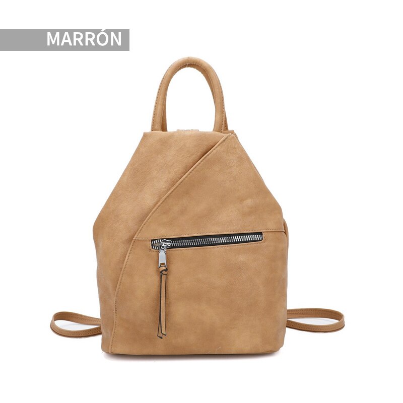 Giovanna Milano Mochila grande antirobo Bolso escolar unisex convertible en un bolso bandolera y bolsos de pecho espaciosos con bolsillos y cremallera para oficina verano viajar de famosa colores T11062: Marron