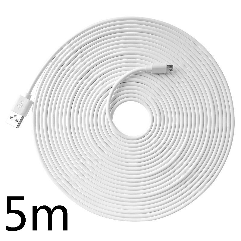 3/5 meter fleksibel hvit kabelledning lang mikro usb ladekabel for samsung huawei xiaomi android smart mobiltelefon: Micro usb 4.5m