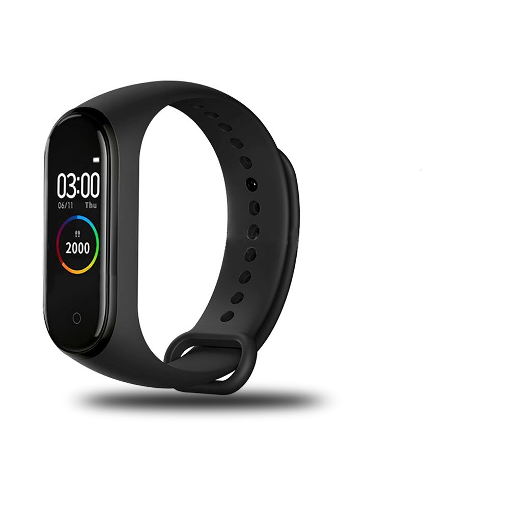 M4 Smart Band Fitness Trcker braccialetto sportivo pedometro frequenza cardiaca pressione sanguigna Bluetooth salute cinturino impermeabile Smartband: Black