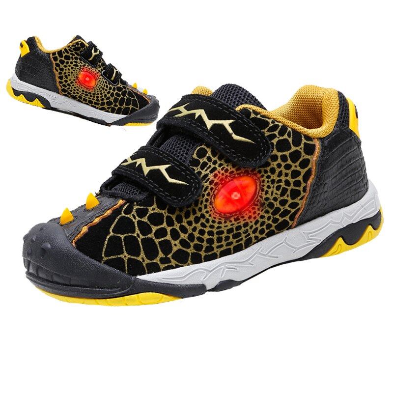 Dinoskulls Kids Shoes Boys Chunky Sneakers Kids Glowing Sneakers Children Dinosaur LED Shoes Luminous Sneakers Boys Trainers