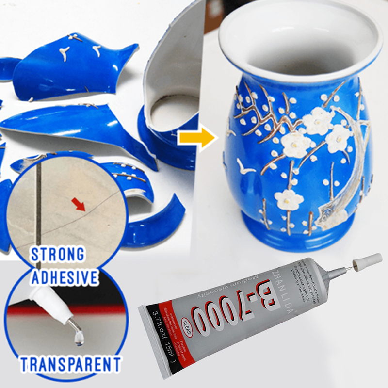 Pegamento B7000 para pantalla táctil de teléfono móvil, superpegamento adhesivo para reparación de vidrio de teléfono, punto de diamante, herramientas de joyería, goma DIY, súper pegamento