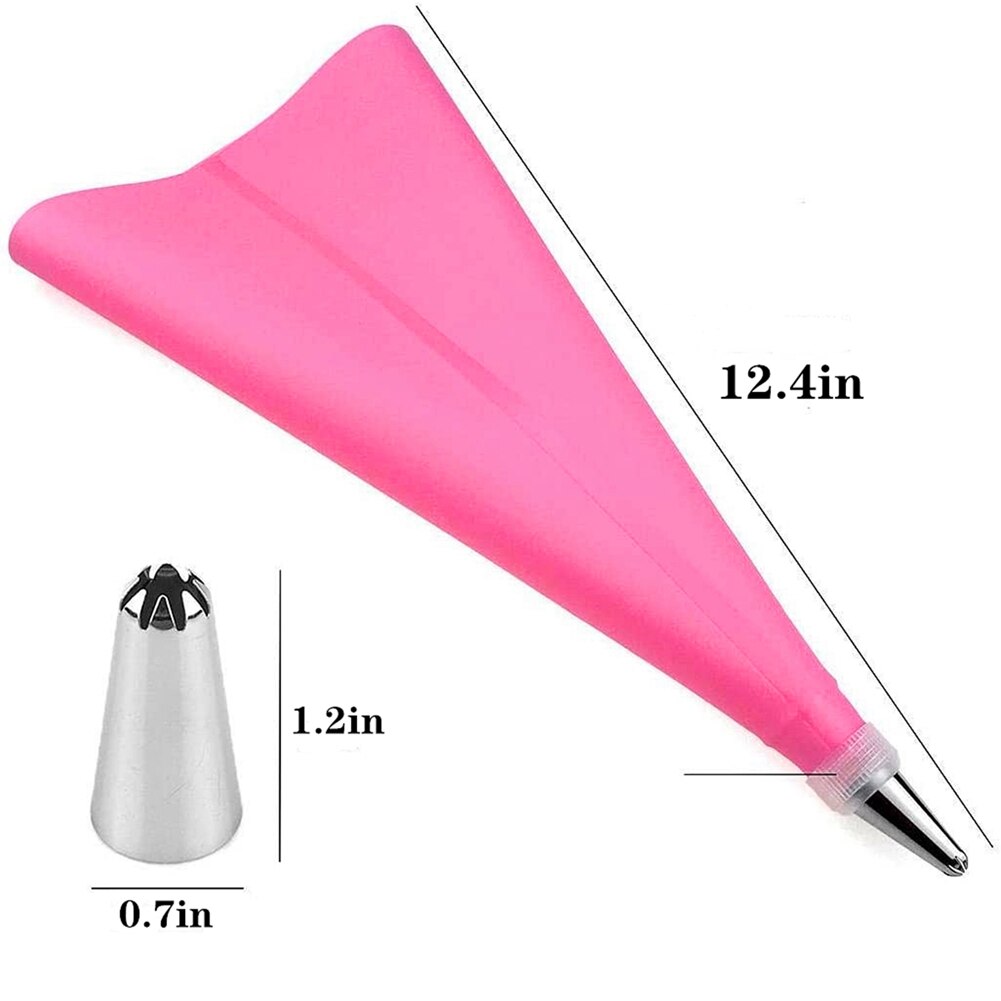 16 Pcs/Set Cake Making Tools Decorating Tip Sets Frosting Nozzles + Pastry Bags + Converter Coupler Cupcake Decorating Tools