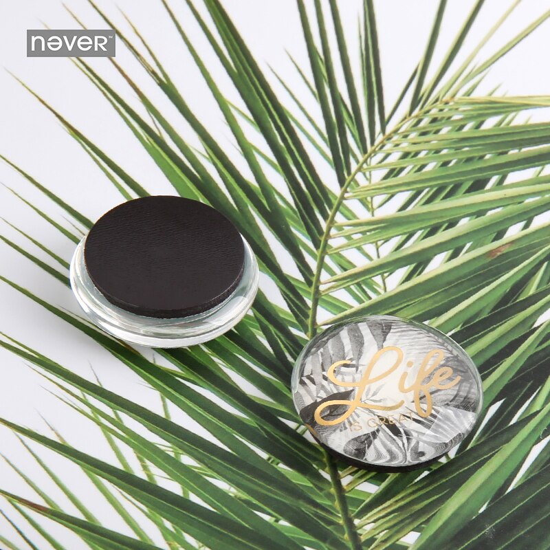 Imanes de cristal de la serie NEVER Plant, imanes, tachuelas para el pulgar, soporte de mensajes para pizarra blanca, de artículos de oficina, papelería, tienda