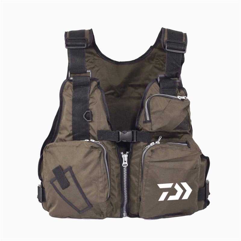 Gilet de pêche de plein air, veste de sauvetage de flottaison, filet de natation, Portable, multi-poches, veste de sécurité détachable,: 09