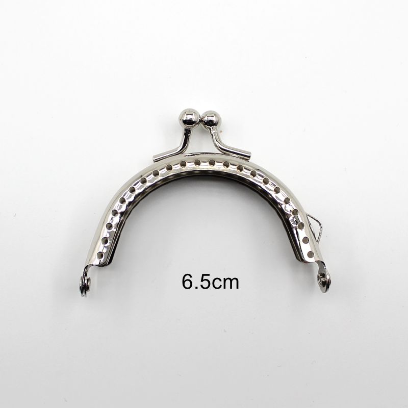 20 sztuk 6.5/8.5/10.5/12.5/15.5CM błyszczący srebrny podstawowe półkole torebka metalowa rama pocałunek blokada zapięcia DIY akcesoria robić toreb 5 rozmiar: 6.5CM