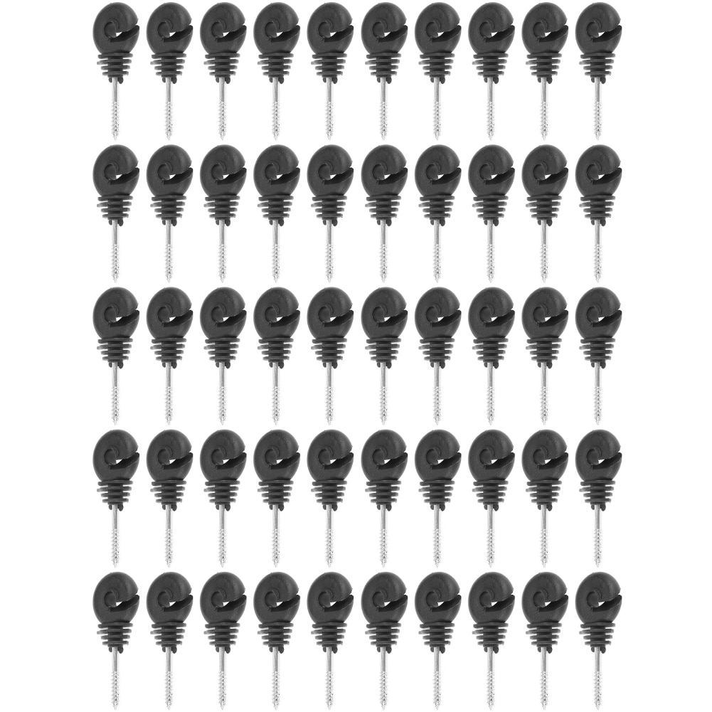 50Pcs Elektrische Hek Offset Ring Isolator Voor Hout Post Hekwerk Schroef In Berichten Draad Veilig Landbouw Tuin Accessoires