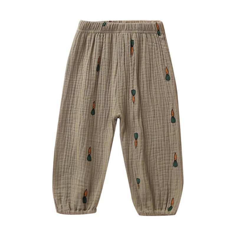 Children Anti-mosquito Long Pants Boy Girl Cotton Loose Trouser Infant Bloomer P31B: 9FF1001092-3-M