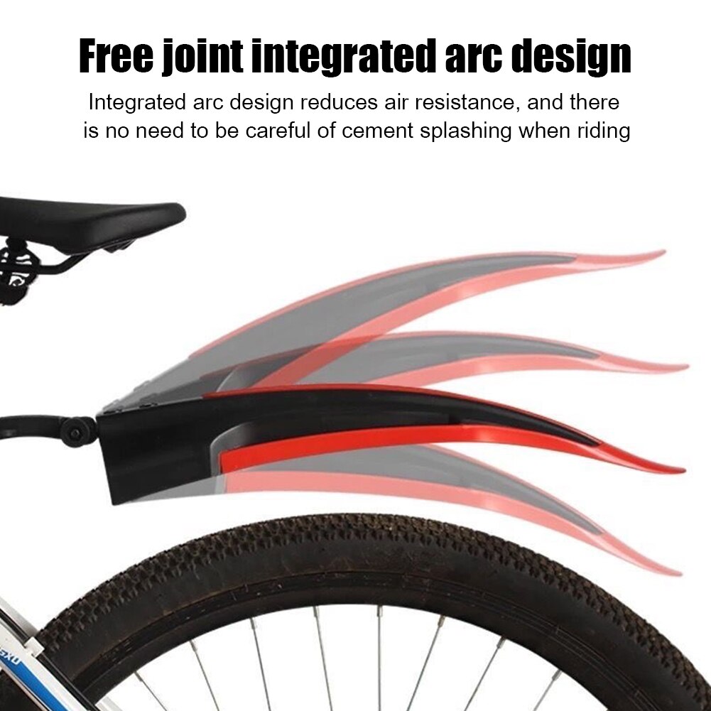 2pcs Universal Adjustable Mountain Bike Mudguard Wings Set Front Rear Wheel Bicycle Water Mud Guards Fenders Cycling Accessories