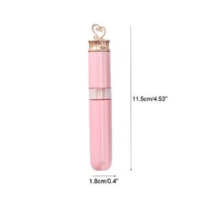 Tube vide pour Gloss à lèvres 6ml avec capuchon rose pailleté, bouteille en plastique pour Gloss à lèvres, flacon d'échantillon, conteneur de cosmétiques, outil de maquillage de beauté 1 pièce: heart
