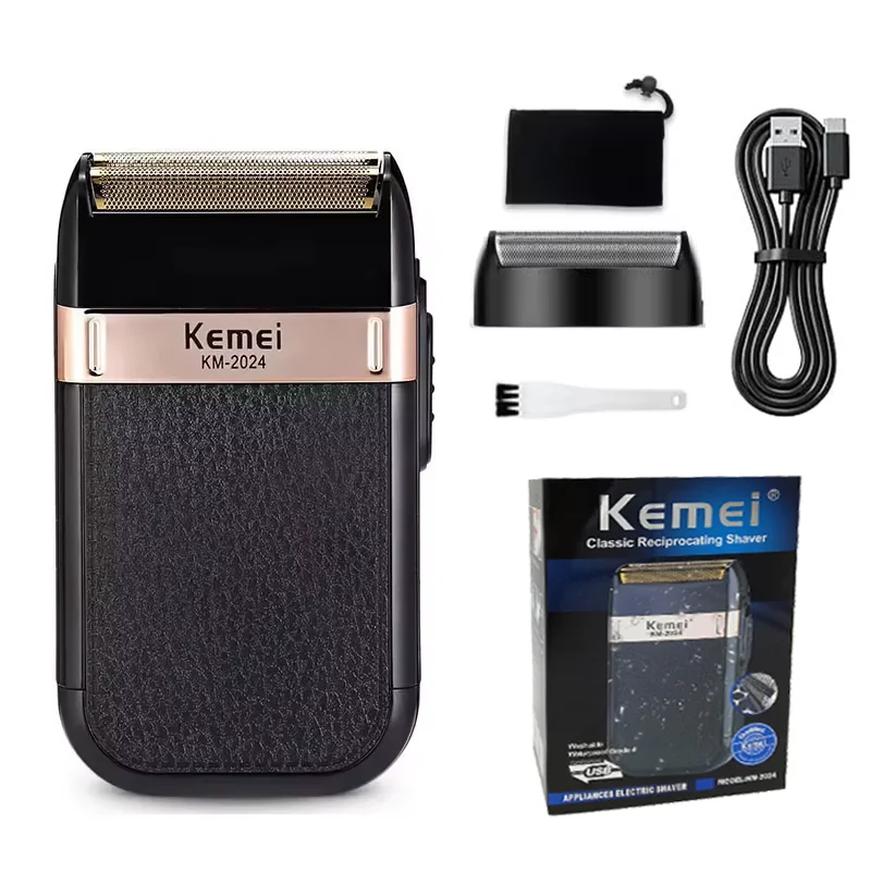 Kemei KM-2628 KM-678 KM Electric Hair Clippers Beard Clipper Rechargeable Men's Shaver Hair Trimmer Kit Men: Red