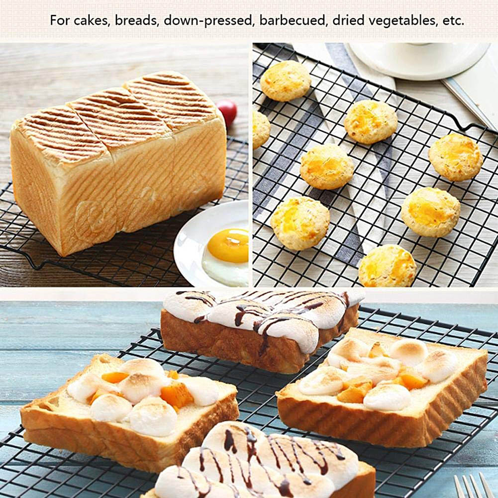 Nonstick Metall Kuchen Kühlung Gestell Netto Kekse Kekse Brot Muffins Trocknen Stand Kühler Halfter Küche Backen Werkzeuge YJN