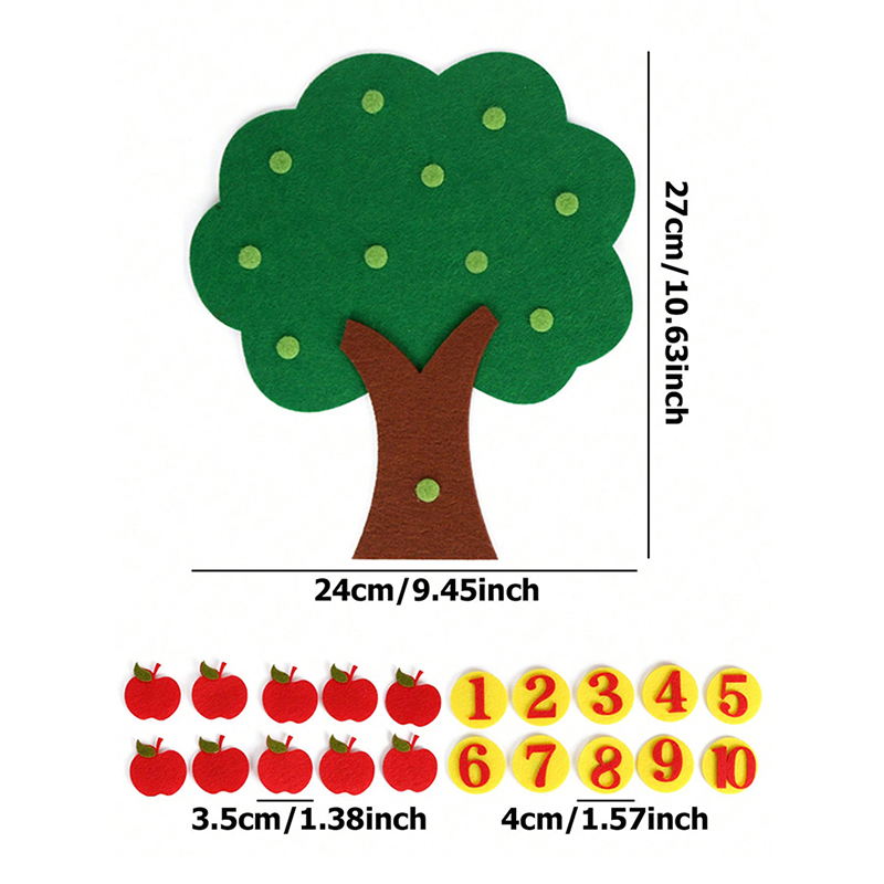 Kinder DIY Frühe Bildung Kinder Spielzeug Montessori Lehrmittel Zu Lernen Filz Praktische Mathematik Spielzeug Liefert für Kindergarten: Rot