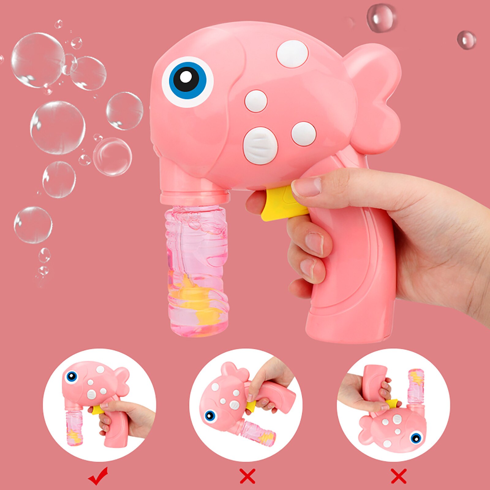 Zomer Cartoon Vis Zeepbellen Machines Inertiële Handleiding Bubble Blazen Machine 100Ml Funny Kids Jongens Meisjes Outdoor Speelgoed